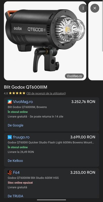 Blit flash Godox QT600IIIM 600w Bowens ca noi QT600 III