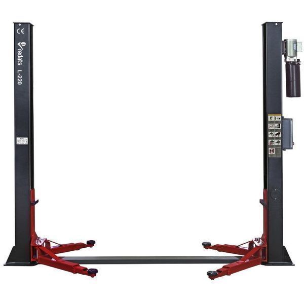 Двуколонен електрохидравличен подемник с автоматично освобождаване 4т