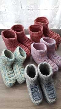 Детски, дамски и мъжки плетени вълнени чорапи/терлици