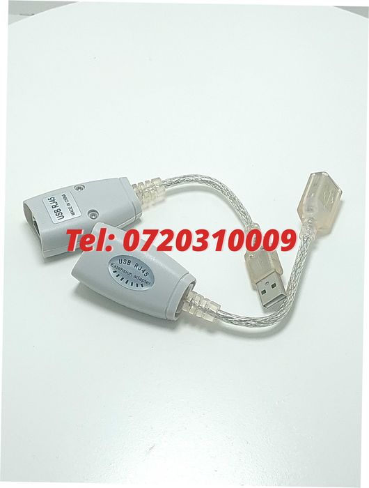 Adaptor Extensie Usb Rj45 45m Cat 5 6
