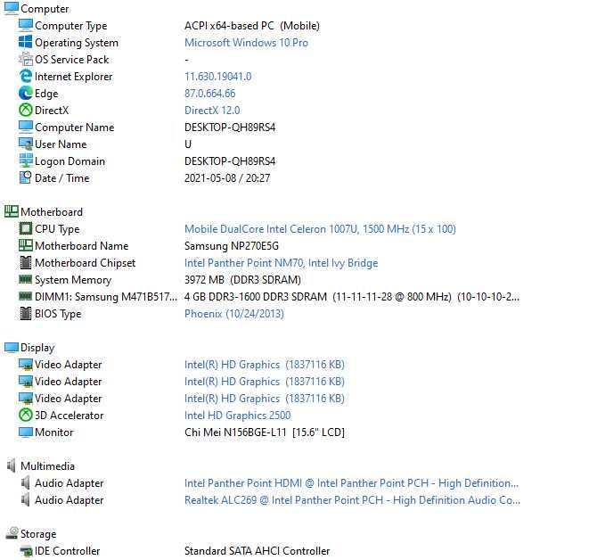 Dezmembrez laptop Samsung NP270E5G