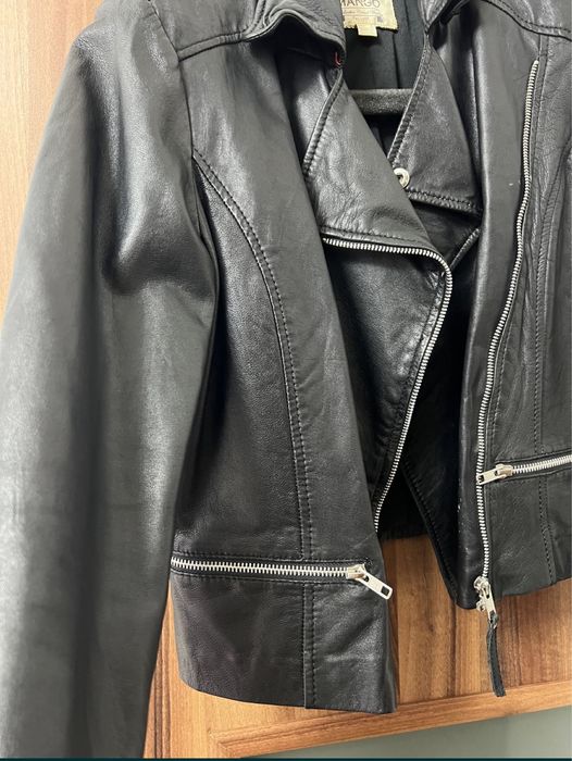 Geaca din piele Mango masura L