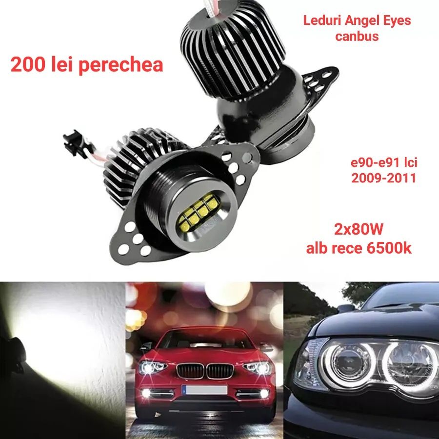 Led marker angel eyes BMW E60 E90 E53 E83 E39 E83 H8 set 2 bucati