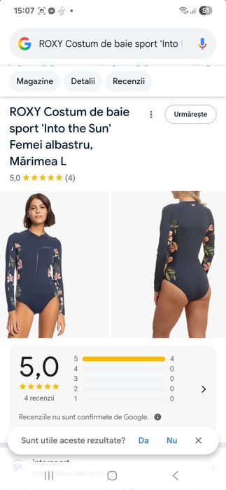 Vând costum baie mânecă lungă, nou mărimea xl