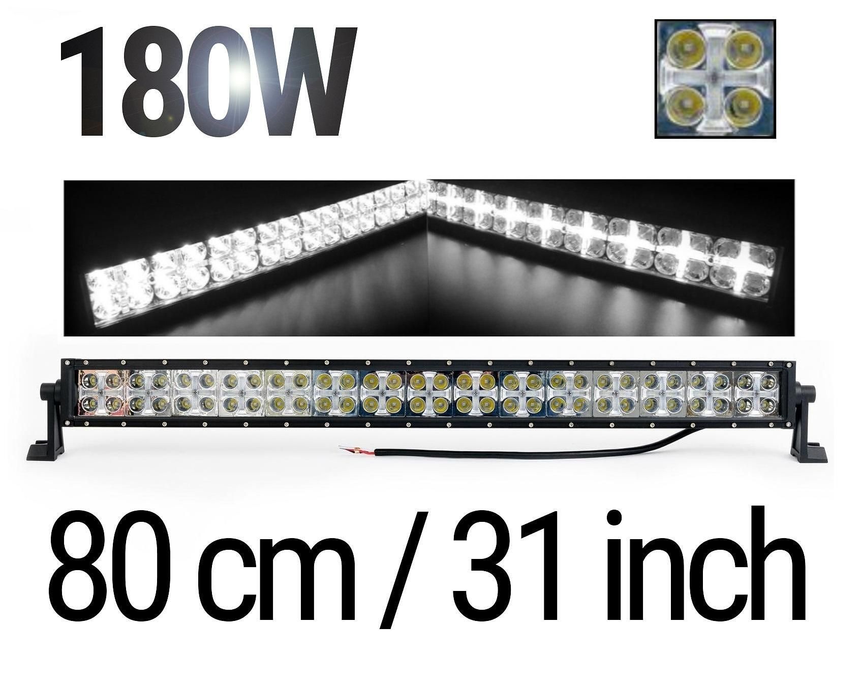 80 см led bar лед диоден бар прожектор дневна светлина cross drl 180 w