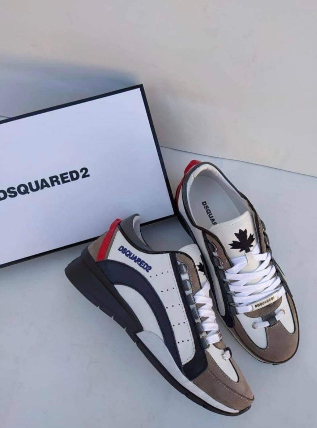 Мъжки маратонки естествена кожа Dsquared