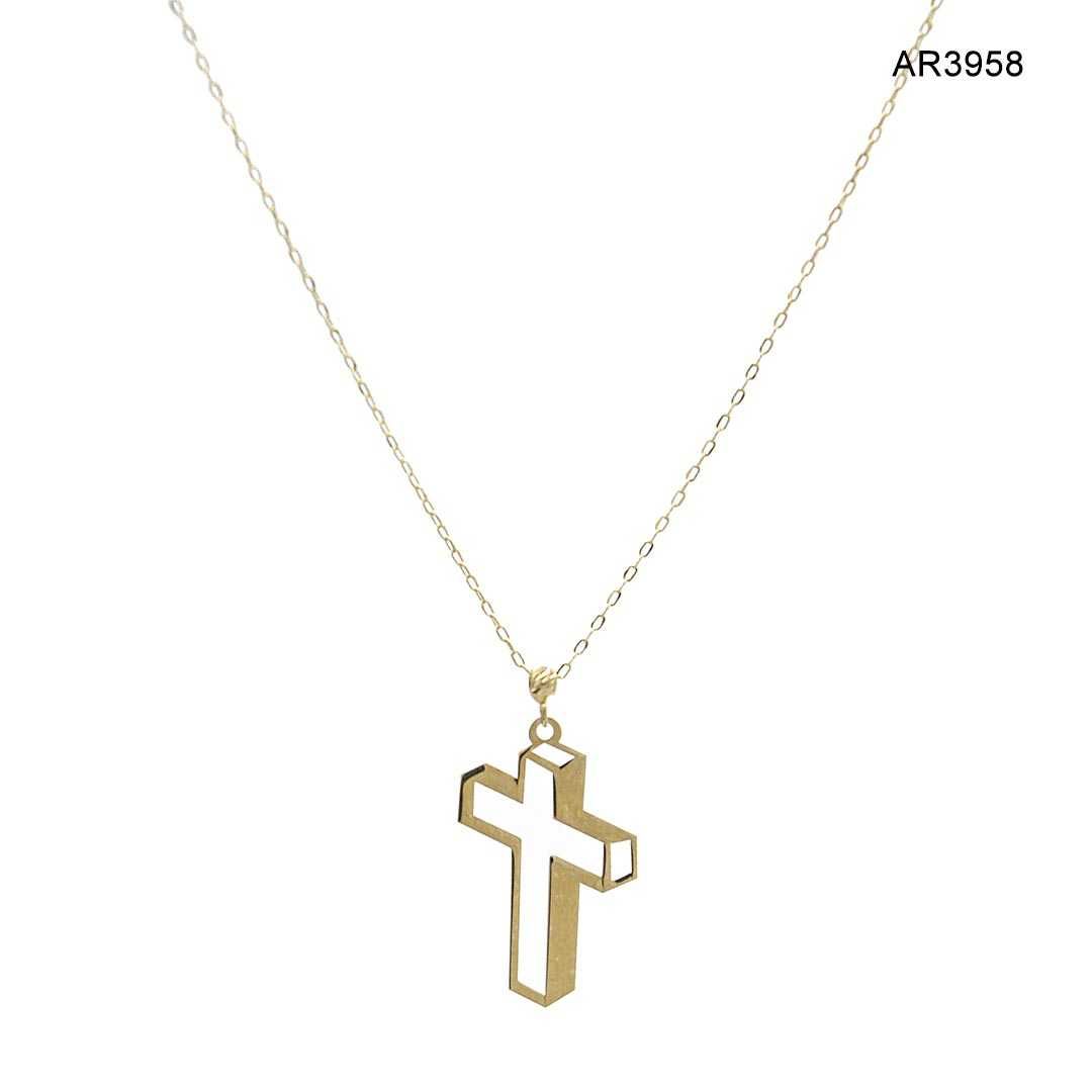 Lantisor cu cruciulita Aur 14K, 45 cm ARJEWELS [AR3958]