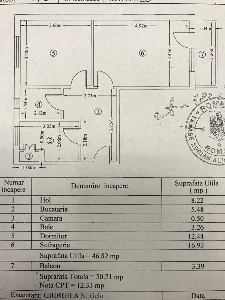 Apartament 2 camere, etaj 1, ultracentral - Roman