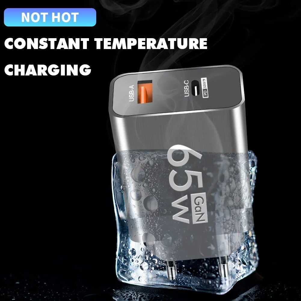 Зарядное устройство сетевое с USB-портом, 65 Вт, 3,0