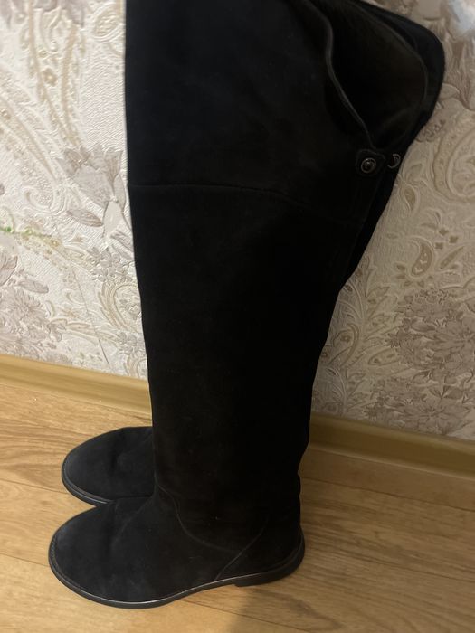 зимние замшевые сапоги