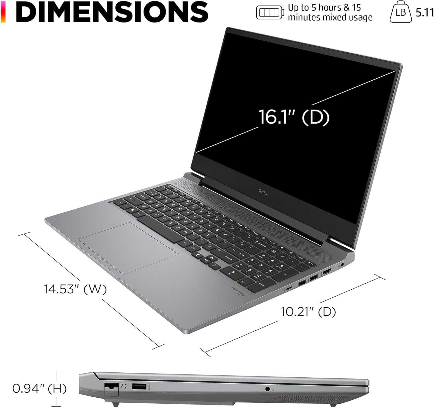 Продается ноутбук HP Omen 16-ae0000tx (I7-14650HX/RTX 4060, 8Gb/16,1")