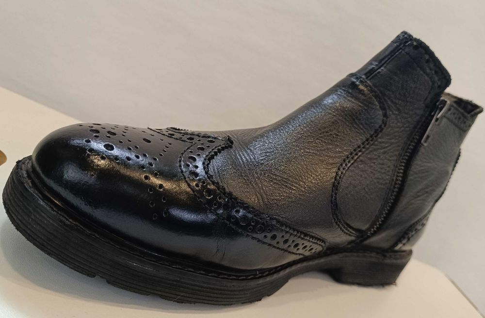 Ghete chelsea brogue 40 40.5 premium Bata piele naturala moale