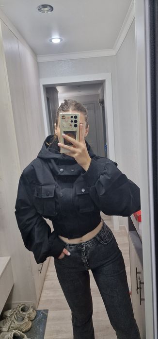 Бомбер укороченный