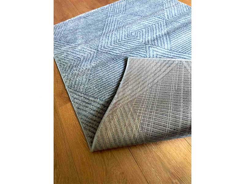 НОВ! Килим син 100х150см гръб юта