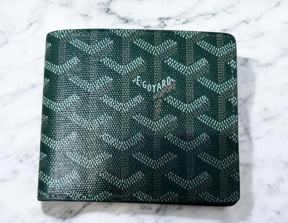 Portofel Goyard, verde, gri, negru