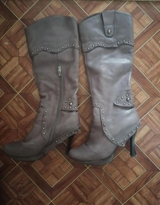 Сапоги демисезон 39р кожа