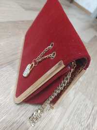 Продается клатч  (сумочка) красный бархат