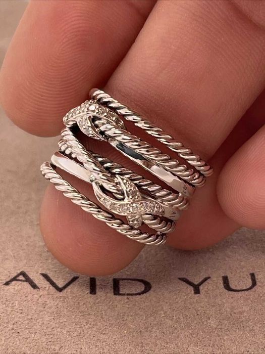 David Yurman оригинален пръстен с диаманти