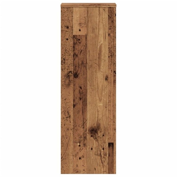 Suport pentru plante din lemn montat în culoarea lemnului antic