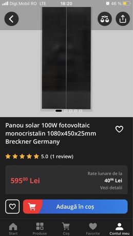panou solar 100w