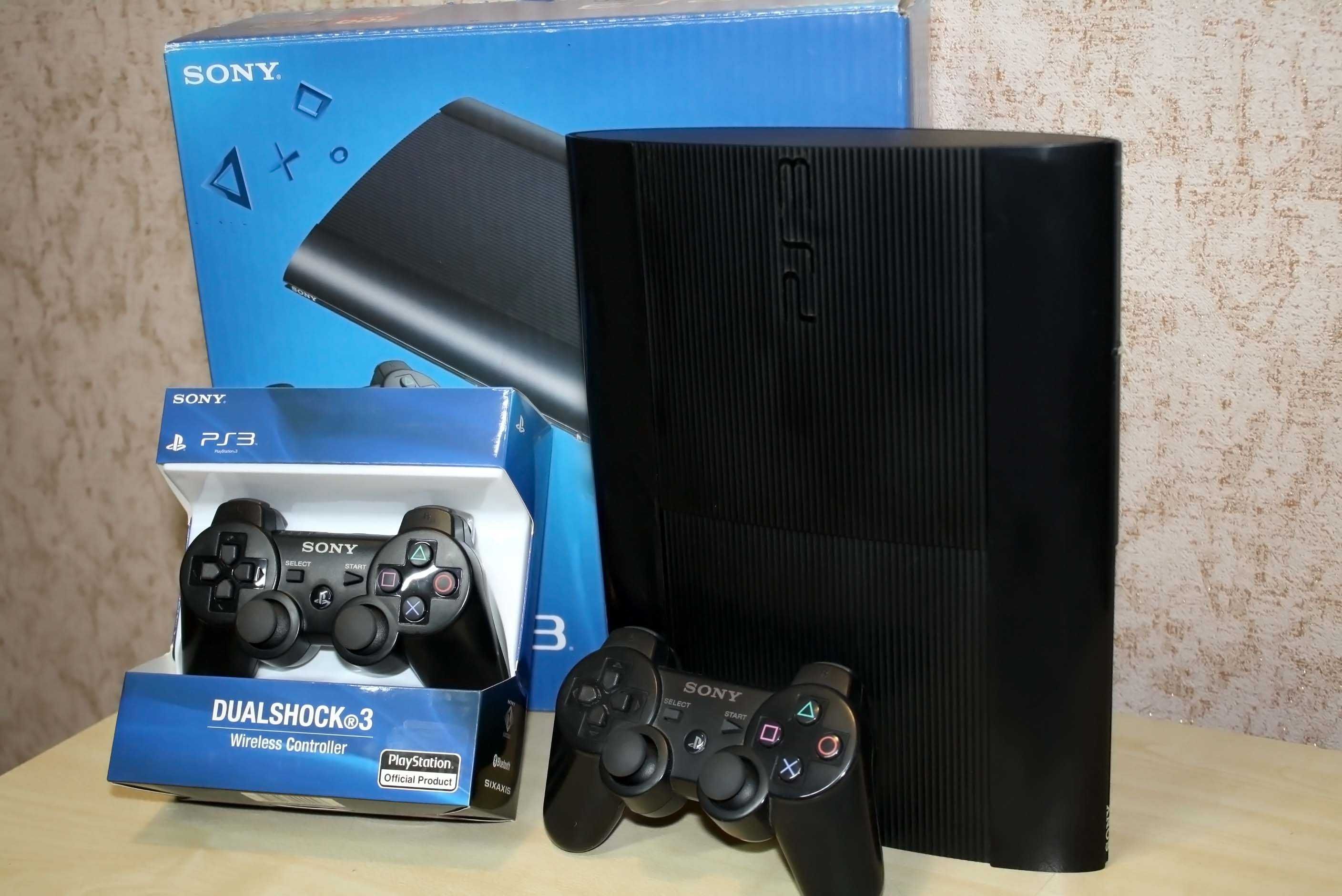 PS3 playstation 3 прошитая 60 игр два джостика