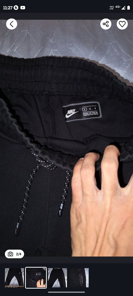 Долнище на Nike Tech Fleece черен цвят.