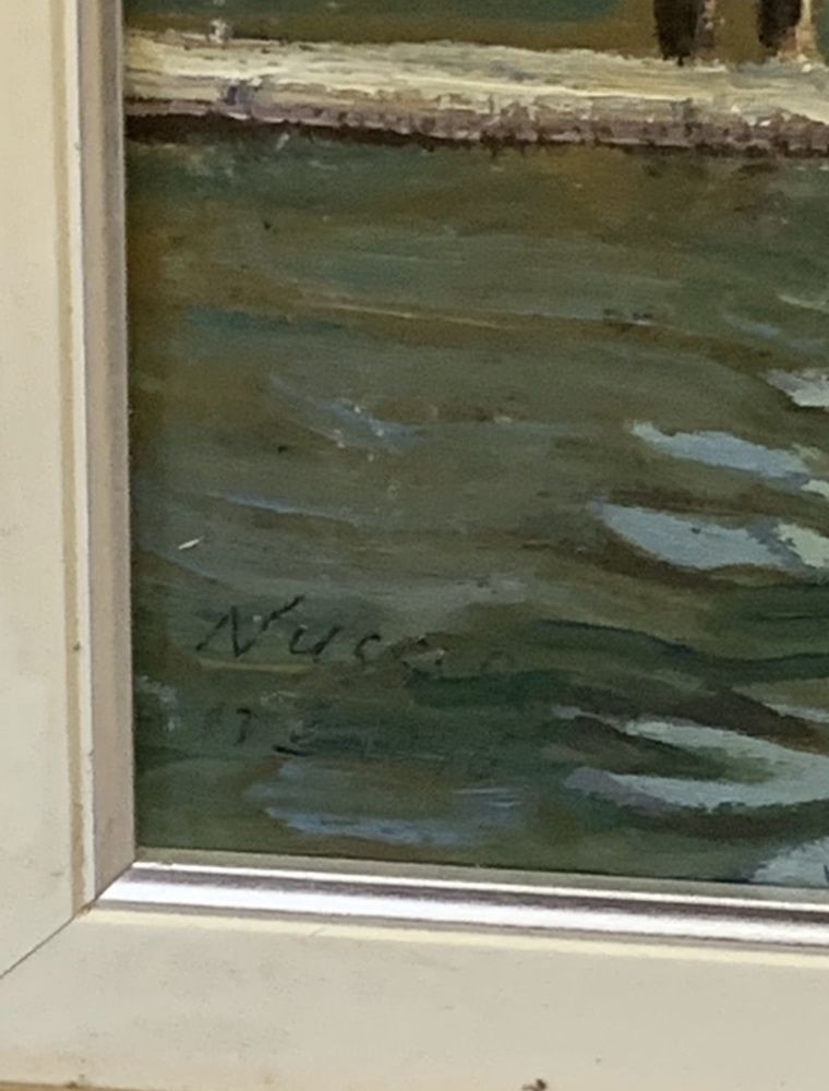 Tablou/pictura ulei vechi 1946 semnat