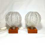 Set veioze Art Deco MCM Richard Essig, sticla Murano, vintage