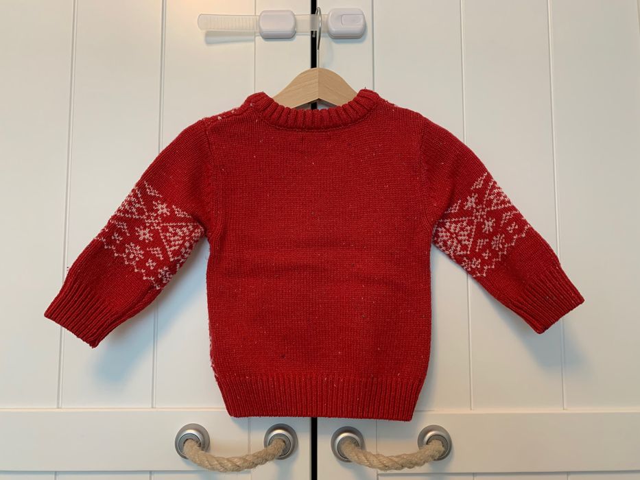 Pulover Next si halat Cool Club, model ren Craciun, 80 cm, 9-12 luni