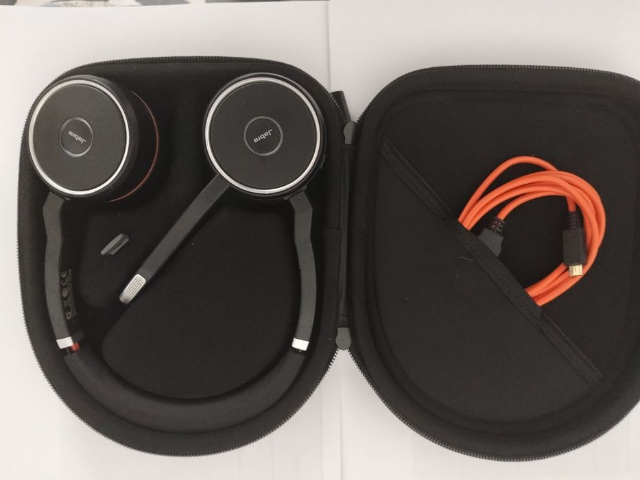 Casti PC Jabra Evolve 75MS, Bluetooth,stereo, negru, noi