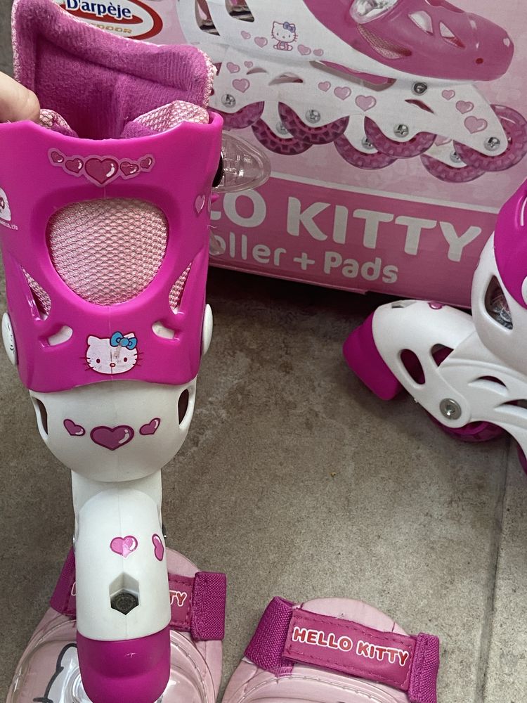 Hello Kitty детски ролери и наколенки