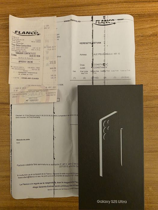 Telefon mobil Samsung Galaxy S25 Ultra, Dual SIM, 12GB RAM, 512GB, 5G,