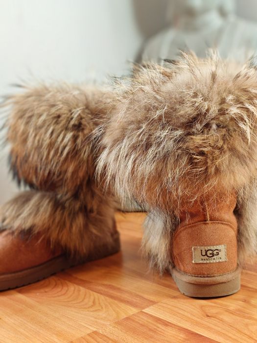 Ugg îmblănite, maro camel mărimea 37