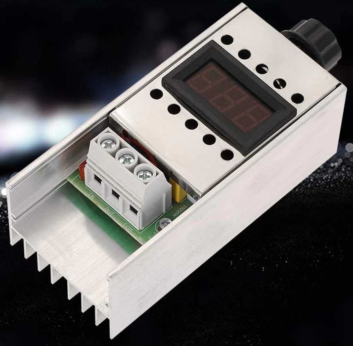 Variator tensiune turatie motor c.a. + votmetru 10000W. Nou!