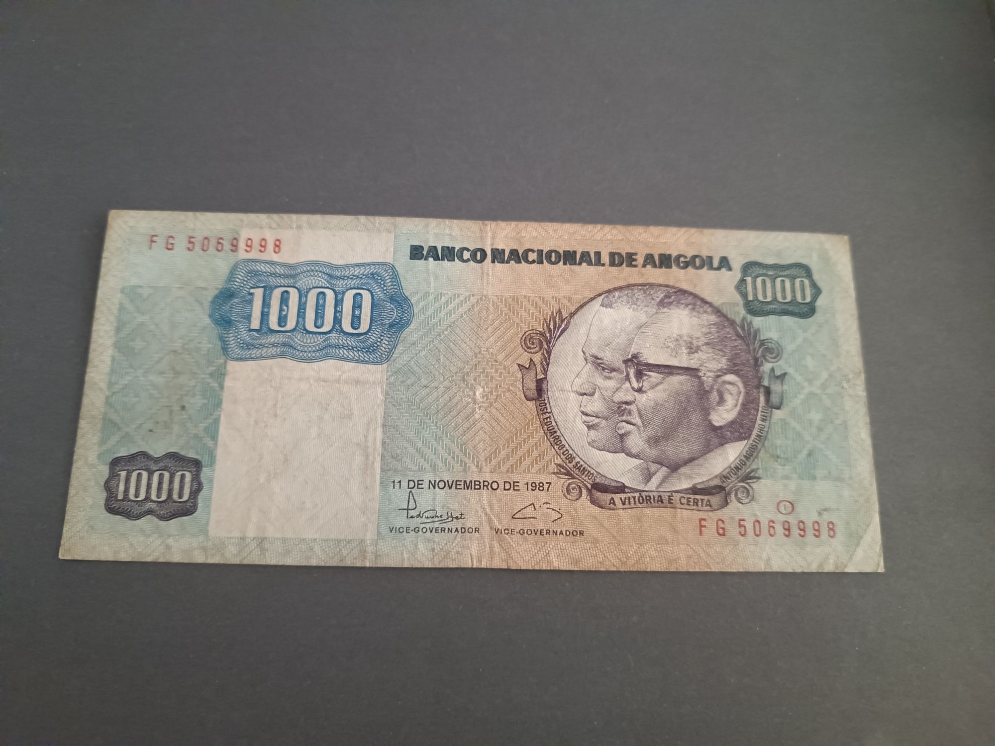 Bancnota 1000 kwanzas 1987 Angola