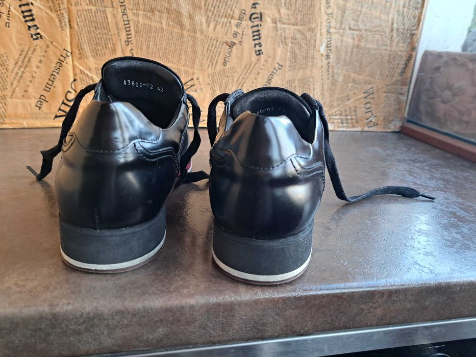 мъжки обувки,черни кожени италиански Massimo Zardi-ном.42