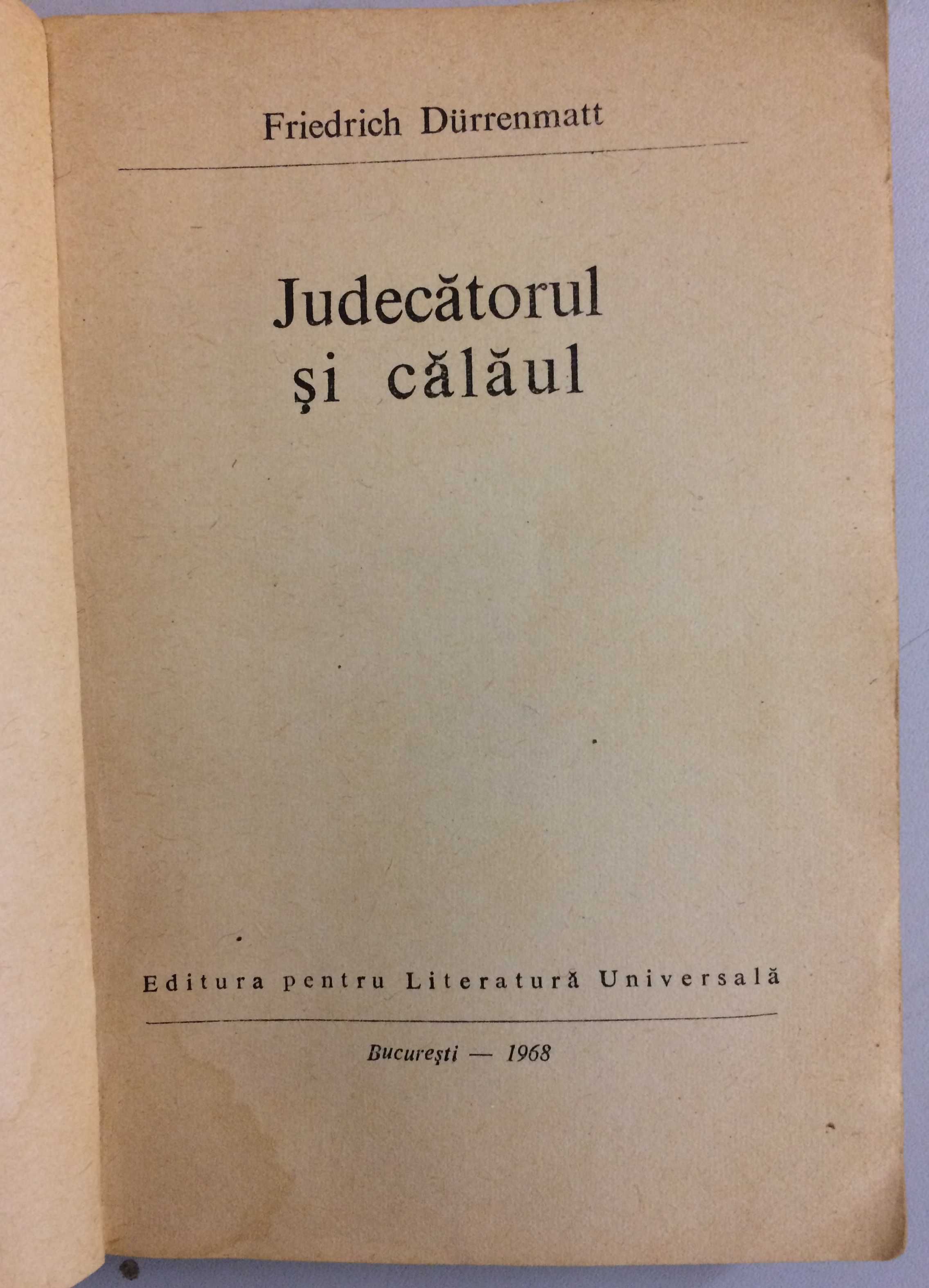 Dürrenmatt: Judecătorul și călăul