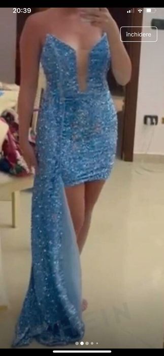 Rochie nouă paiete bleu măsura S