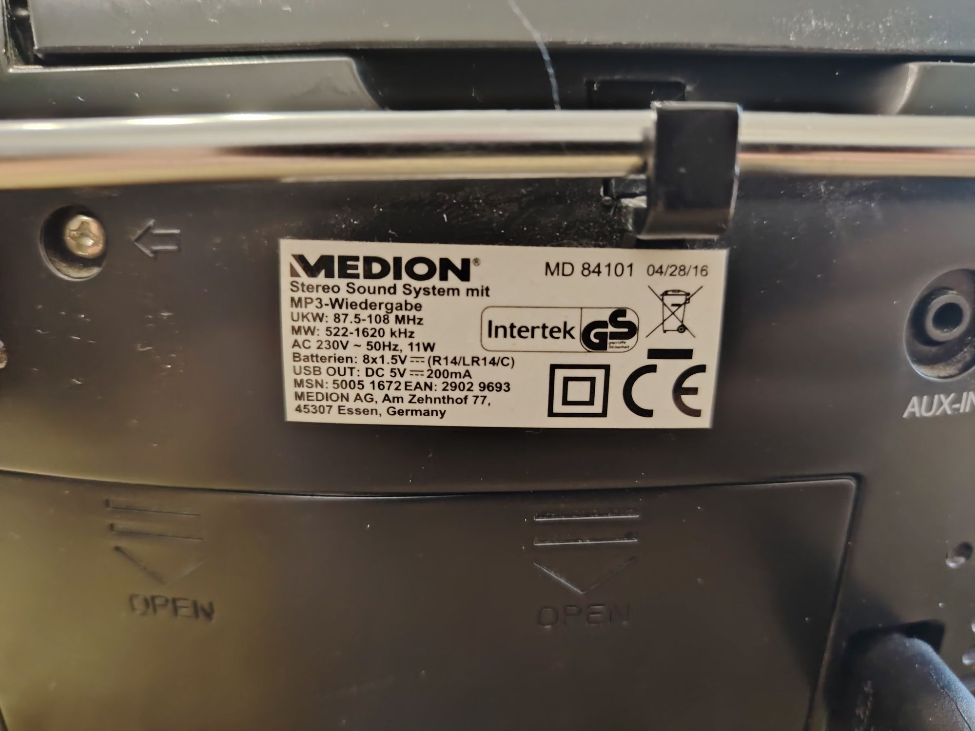 Радио USB mp3  Medion