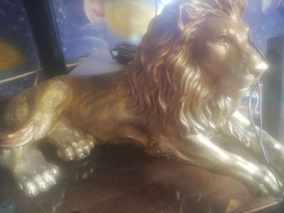 Лев в отличном состоянии гипс