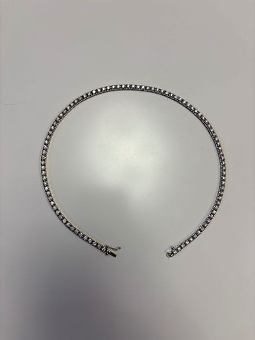 Colier Tennis cu Diamante – Aur Alb 18K – 5,20 ct, lungime - 38 cm