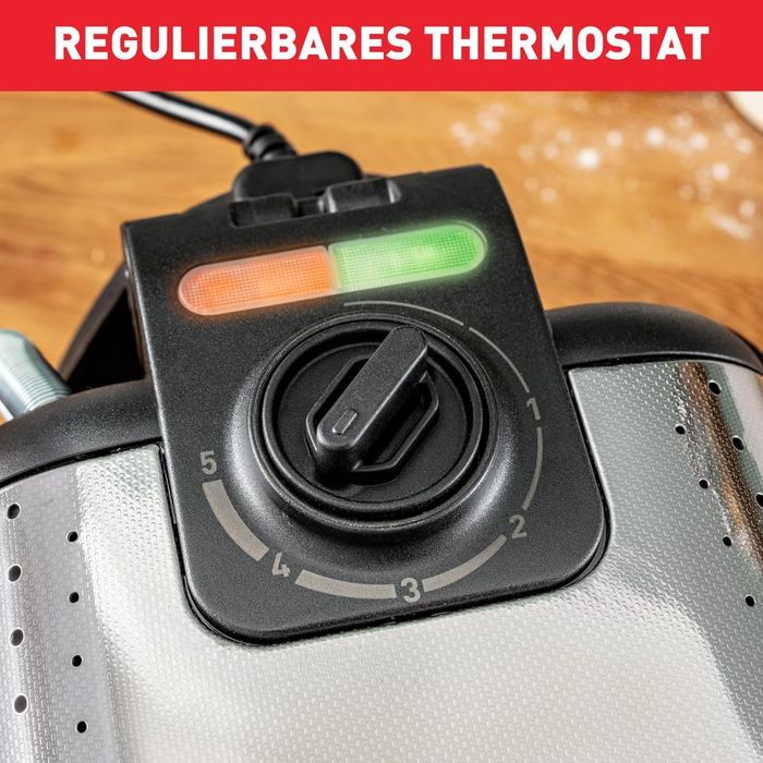 Aparat de Vafe Tefal WW756D King Size, 2 Plăci, Inox, Rotativ