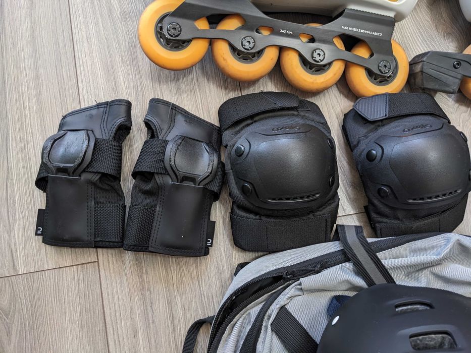 Role Oxelo Freeride MF500 marimea 43 + echipament protectie complet