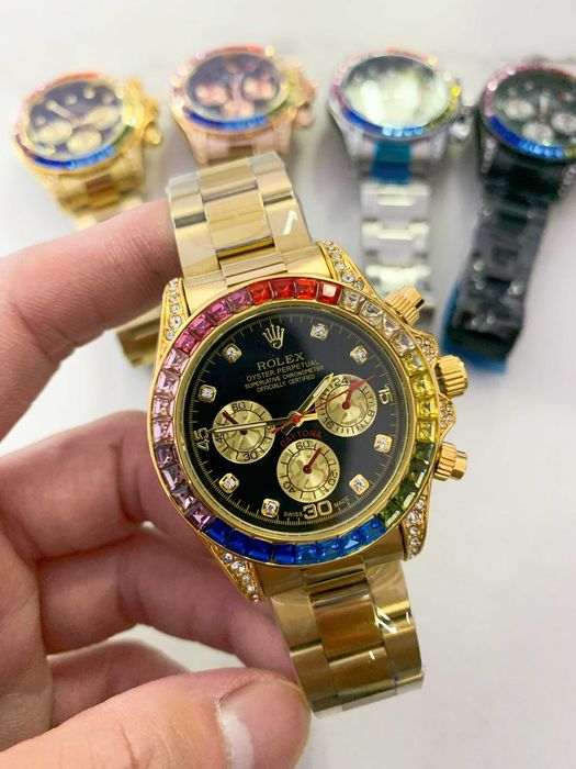 CEAS Tip ROLEX DAYTONA RAINBOW Lux Elegant 2025 Nou 2025 !!! REDUS !!!