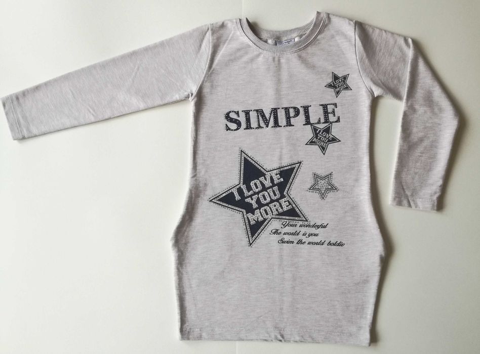 Детска рокля с дълъг ръкав - размер 128 - 134 см.