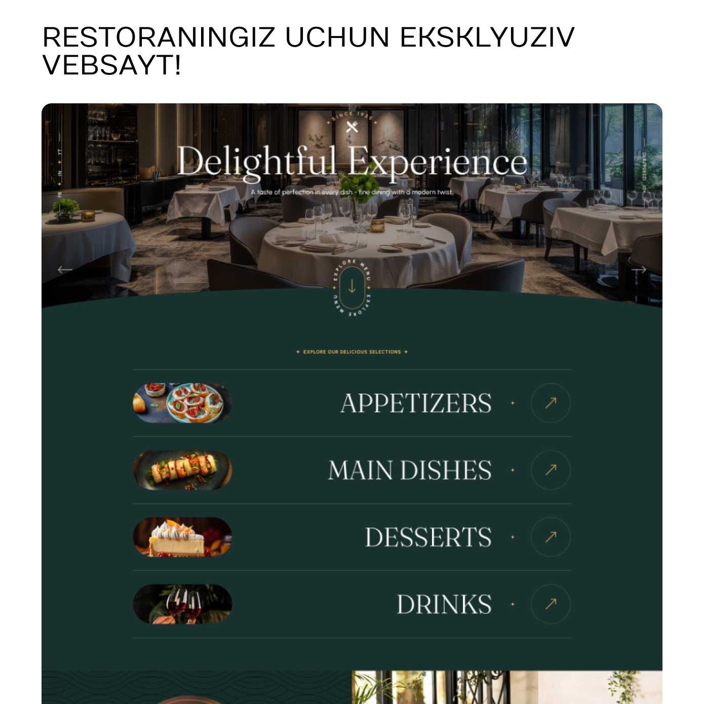 Restoraningiz uchun professional vebsayt kerakmi?