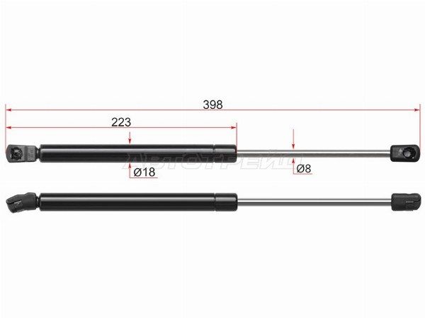 Амортизатор крышки багажника Volkswagen Passat