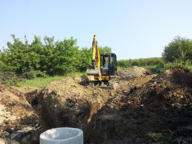 Utilaje constructii Excavator Bobcat Sapatura Fundatie Canalizare apa