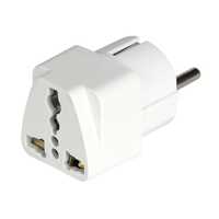 Adaptor priza UK / USA la Europa 16A, alb cod 129