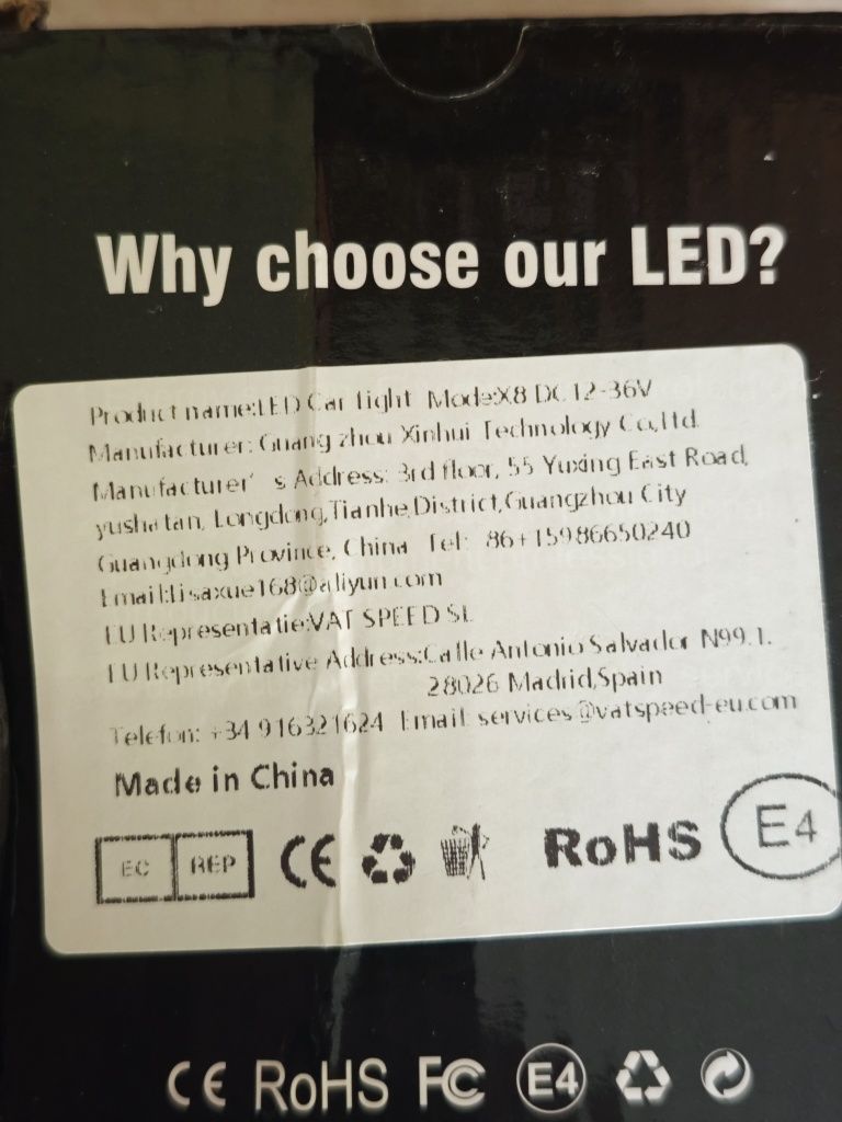 2бр LED крушки 6000k H1